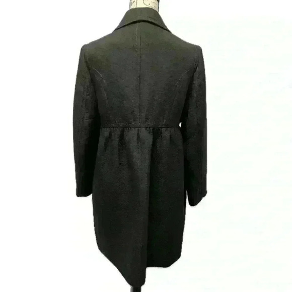 Max Studio Black Winter Coat Empire Waist Size 10 - Picture 2 of 11